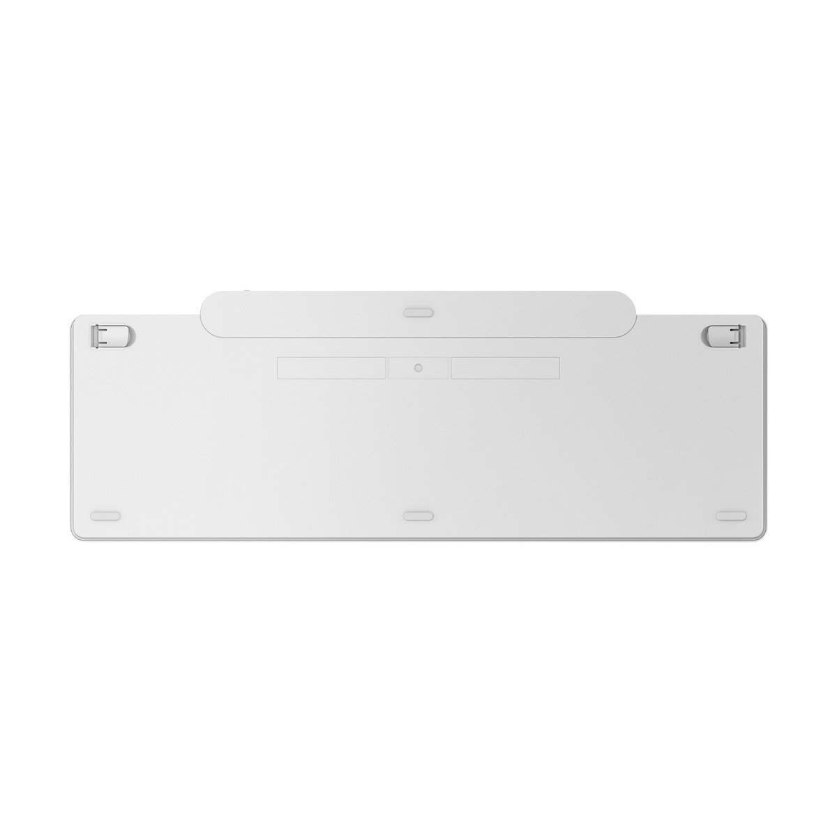Lenovo 800 Self-Charging Bluetooth Keyboard White מבט צד