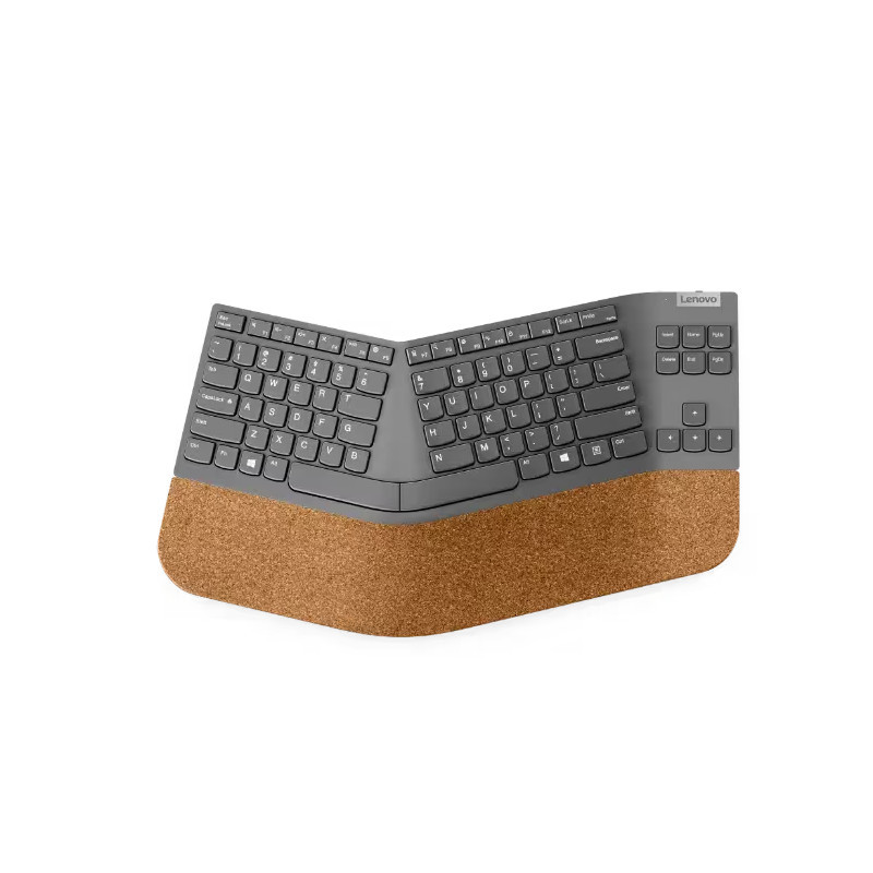 מקלדת אלחוטית ארגונומית- Lenovo Go Wireless Split Keyboard Storm Grey
