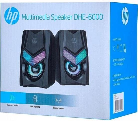 רמקולים גיימינג למחשב עם תאורת RGB אחורית HP DHE-6000