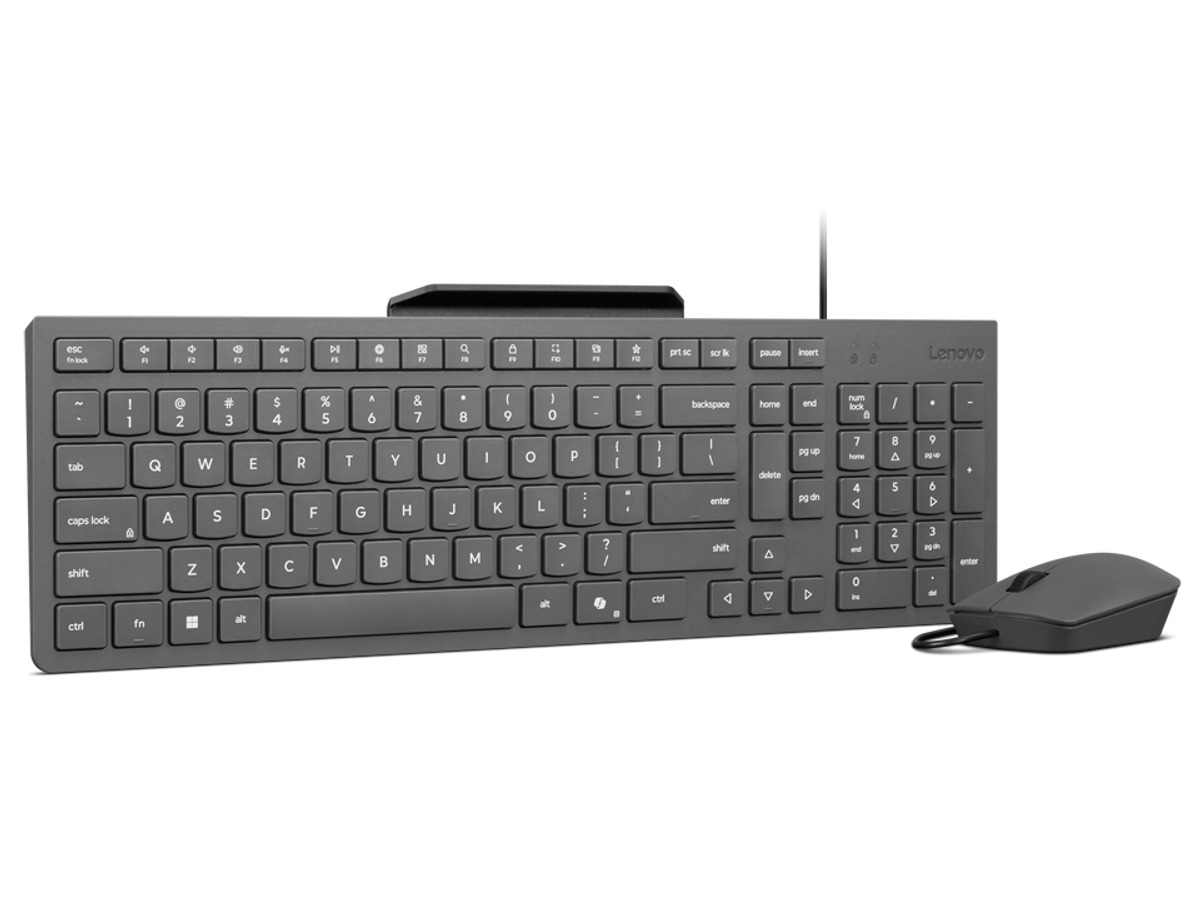 סט מקלדת ועכבר חוטי- Lenovo 310 USB-A Wired Combo Black