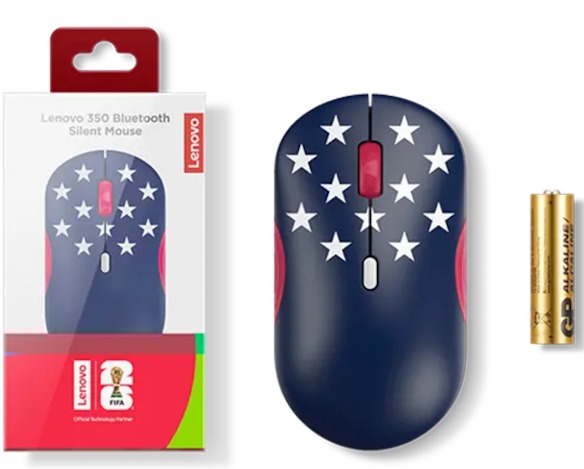 Lenovo 350 Bluetooth Silent Mouse Fan Edition US מבט צד