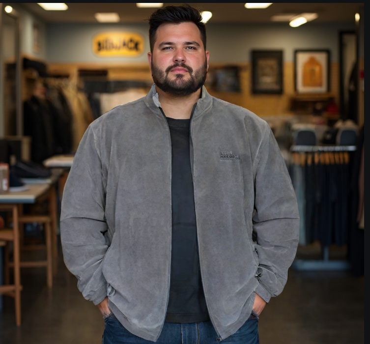 עליונית קרדיגן מפליז אפור כהה 