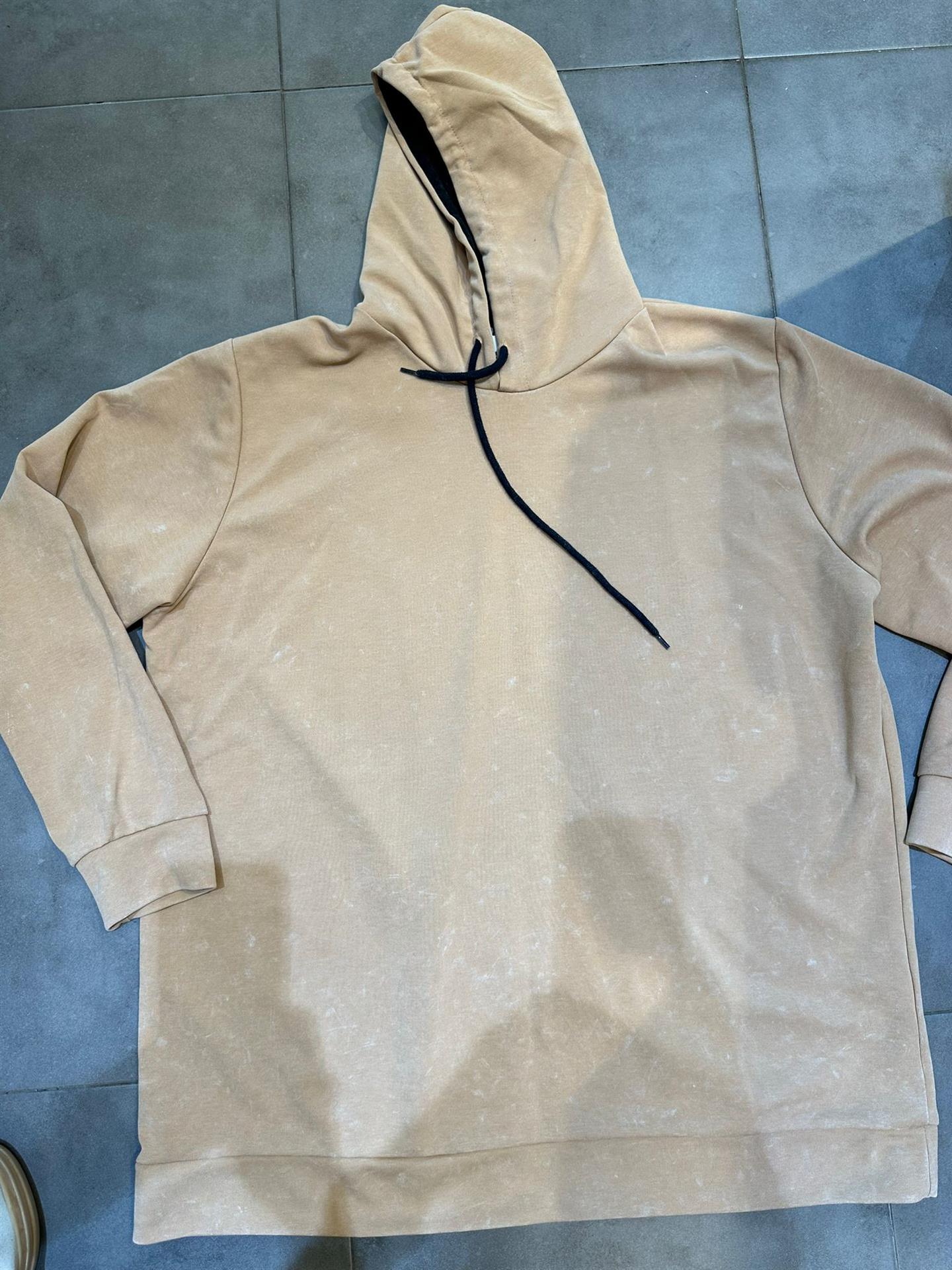 קפוצ'ון דק הודיס בד  מיוחד סטון וואש צבע ב'ג