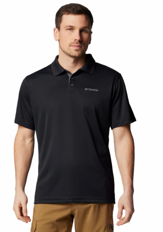 חולצת פולו לגברים  COLUMBIA - Utilizer Polo צבע שחור דריי פיט