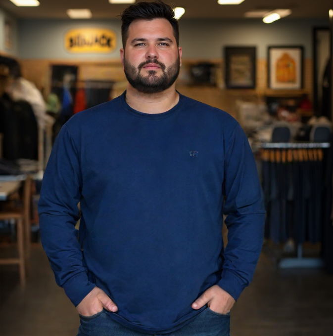 חולצת טריקו ניקי 100 % כותנה חלק בצבע כחול נייבי