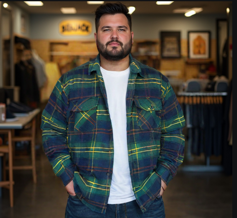   עליונית עם קפוצ'ון  עם קפוצ'ון משובצת ירוק /כחול 