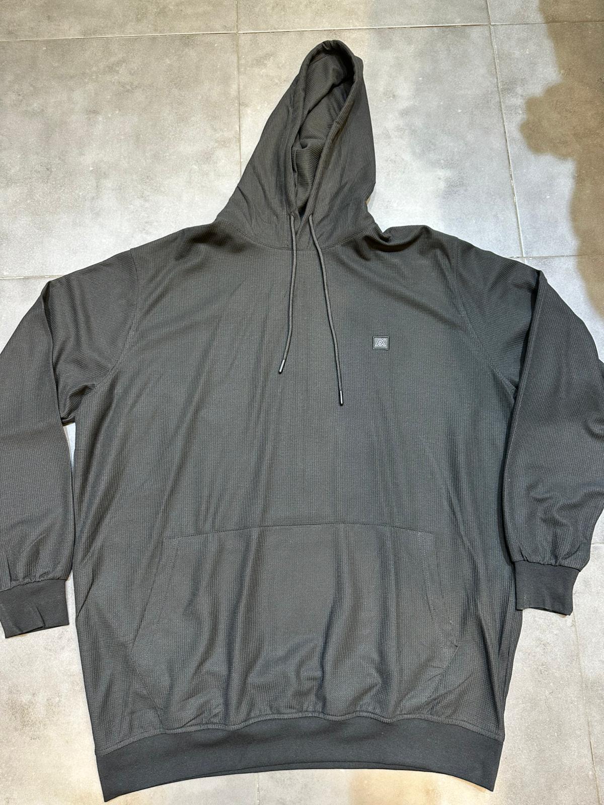 קפוצ'ון דק הודיס בד  מיוחד וואפל צבע שחור