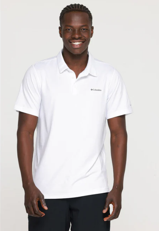 חולצת פולו לגברים  COLUMBIA - Utilizer Polo צבע לבן דריי פיט