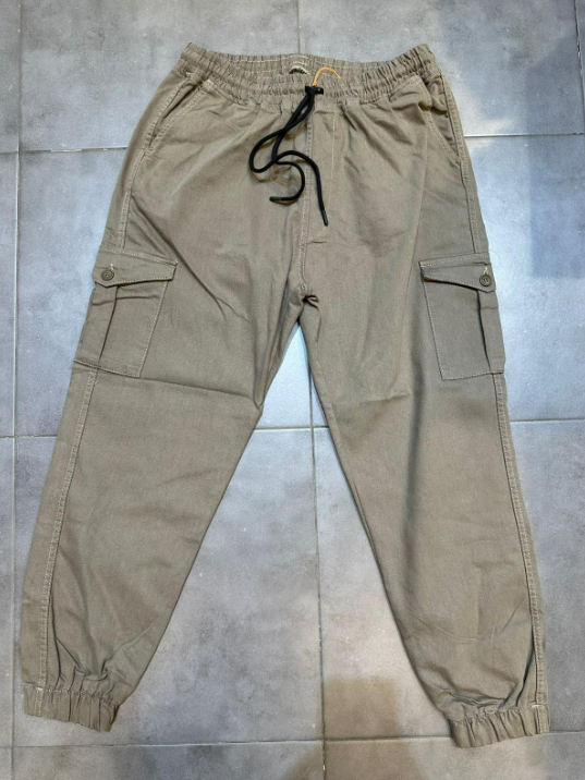 מכנס קרגו /ג'וגר דגמ"ח עם גומי צבע בג'