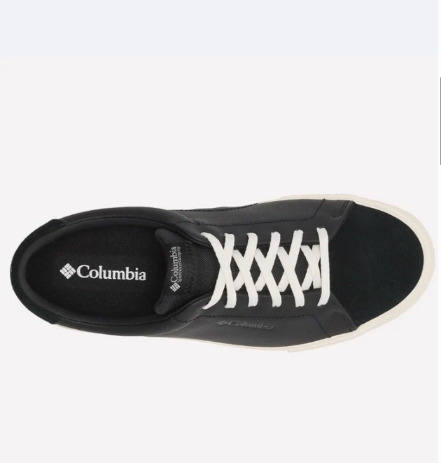 נעלי סניקרס של קולומביה במראה אורבני קלאסי, המשלבות בין עור איכותי לחומרים סינתטיים למראה נקי ואלגנטי  צבע שחור מידה 43/45/46