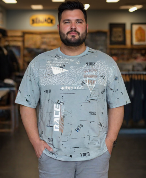 חולצת טריקו ניקי 100 % כותנה הדפס מלא