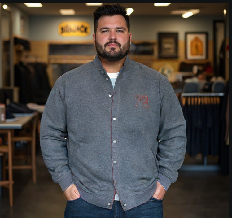 עליונית רוכסן מלא עם תיק תק מעל פוטר איכותי מאוד צבע אפור כהה