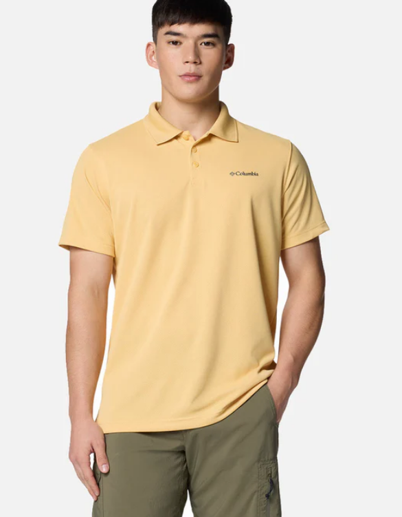 חולצת פולו COLUMBIA  לגברים -  DRY FIT Utilizer Polo צבע צהוב מנגו דריי פיט