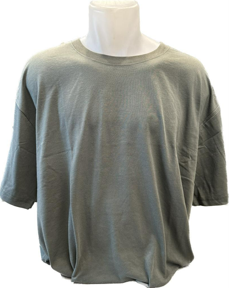 חולצת בייסיק חלקה צבע ירוק