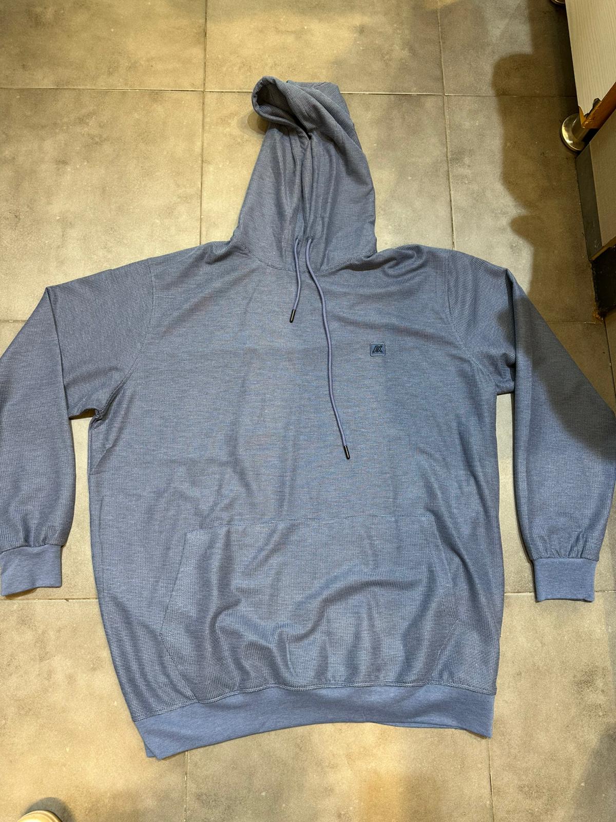 קפוצ'ון דק הודיס בד  מיוחד וואפל צבע כחול