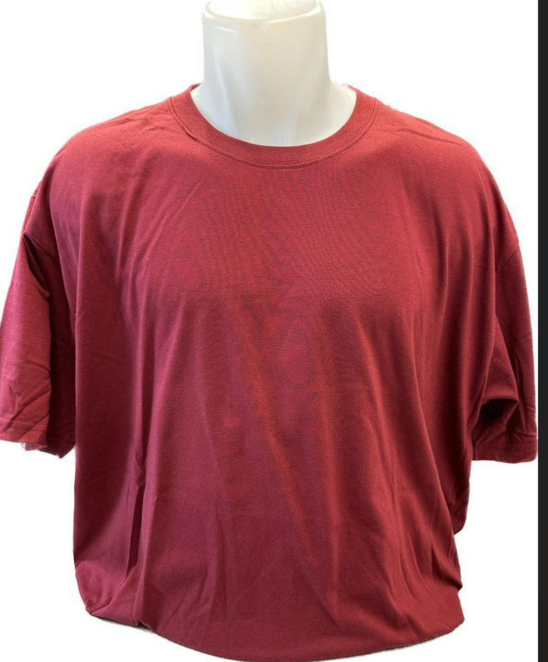 חולצת בייסיק חלקה צבע בורדו