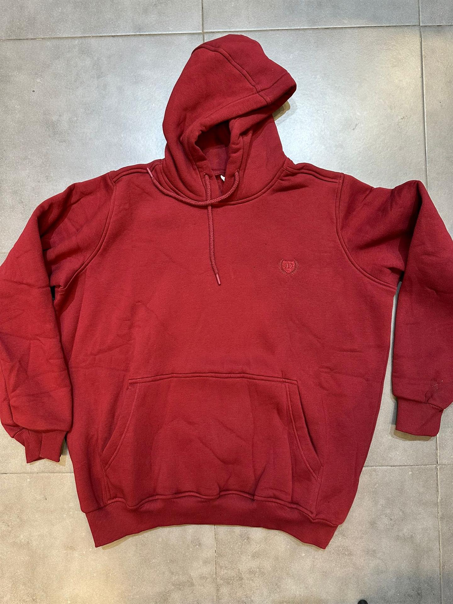 קפוצ'ון פוטר עבה הודיס צבע בורדו