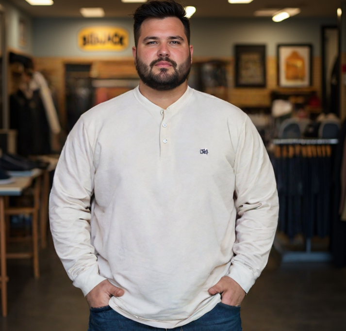 סווטשירט שינה מבד וואפל 100 % כותנה בד נעים מאוד צבע בג' עם פס שחור על הצוורון