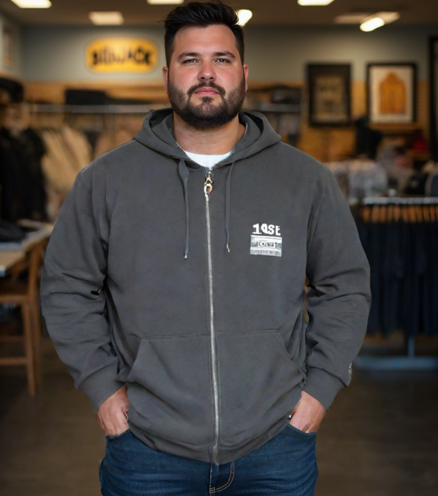 קפוצ'ון פוטר עבה עם רוכסן מלא והדפס בצד שחור