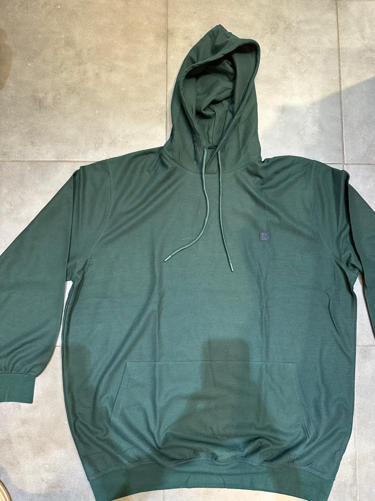 קפוצ'ון דק הודיס בד  מיוחד וואפל צבע ירוק