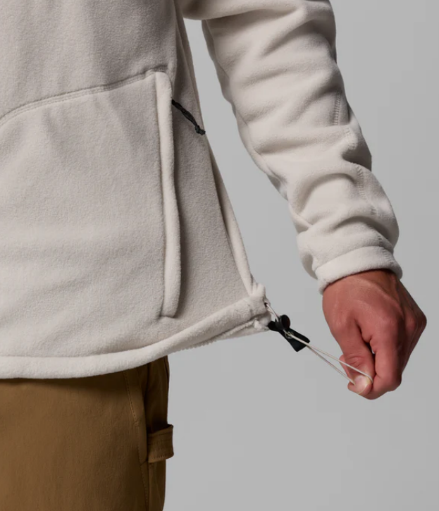 מעיל פליס  COLUMBIA לגברים - Fast Trek Full Zip צבע אוף וויט