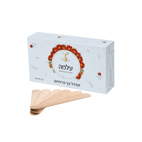 שפדל עץ עבה 100 יחידות